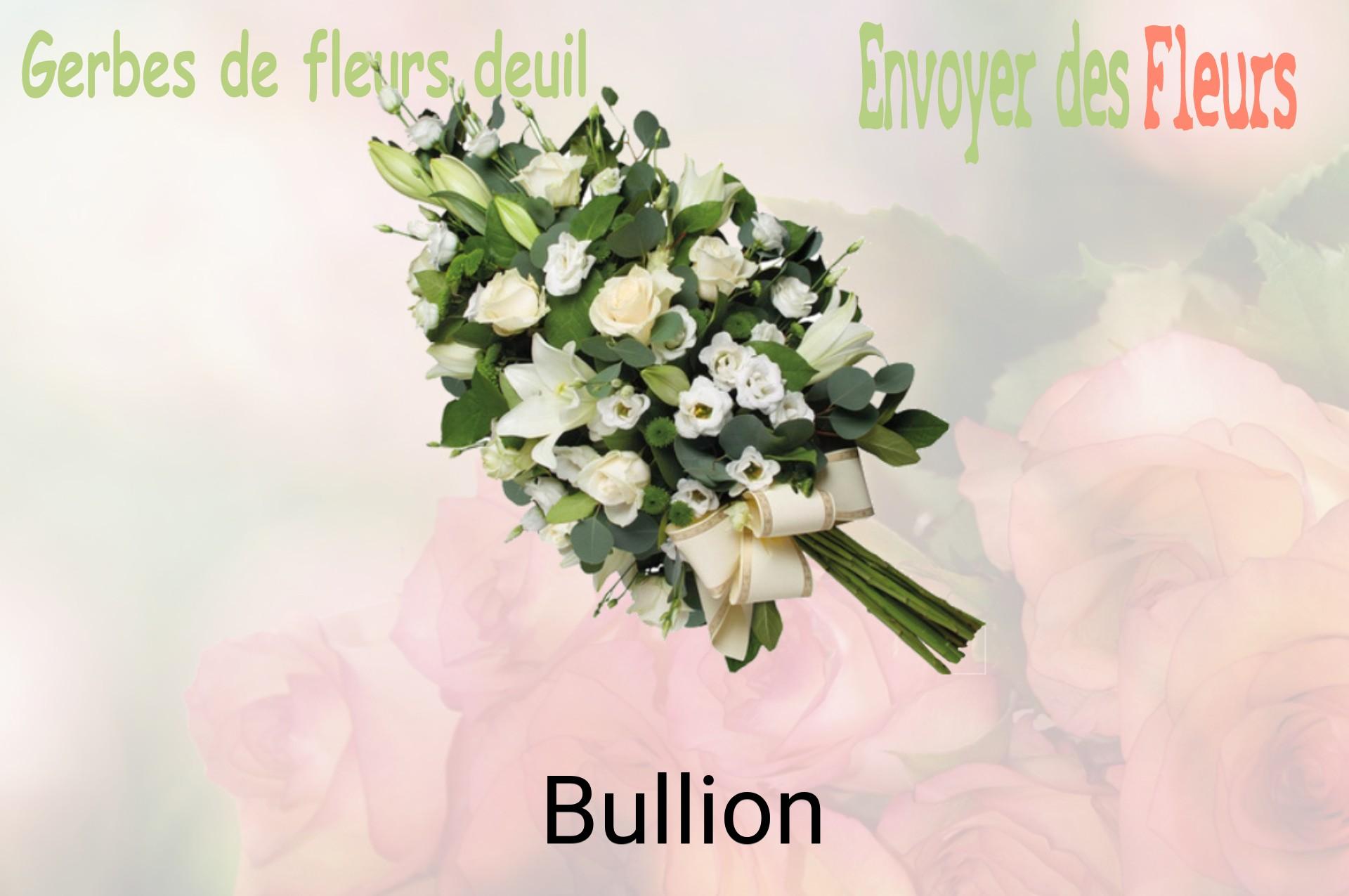 Gerbe de fleurs de deuil livrée à Bullion
